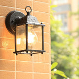 Retro Outdoor Doorway Wall Lamps Aluminum Glass Minimalist Square Lighting Villa Garden Courtyard Porch Waterproof Wall Lights