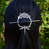 Witch Bat Hairstick Black Gothic Barrette Pagan Vampire Bat Animal Hairclip for women wicca gift