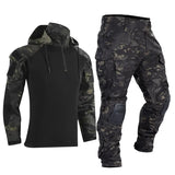 Paintball Work Clothing Military Uniform Multi Pockets Tactical Combat Camouflage Shirts Cargo Knee Pads Pants Suit