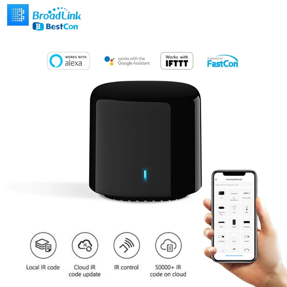 BroadLink BestCon RM4C Mini Smart WiFi IR Remote, Timer Switch,TV, Set-Top Boxes, AC, IR Fan etc Home Appliance Controller Alexa