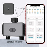 WiFi Bluetooth-compatible 2 Outlet Garden Water Timer Wireless Programmable Faucet Hose Sprinkler Irrigation Controller Smart