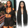 32" Full Lace Front Box Braided Synthetic Wigs Knotless Cornrow Braids Black Lace Frontal Wigs With Baby Hair for Women X-TRESS