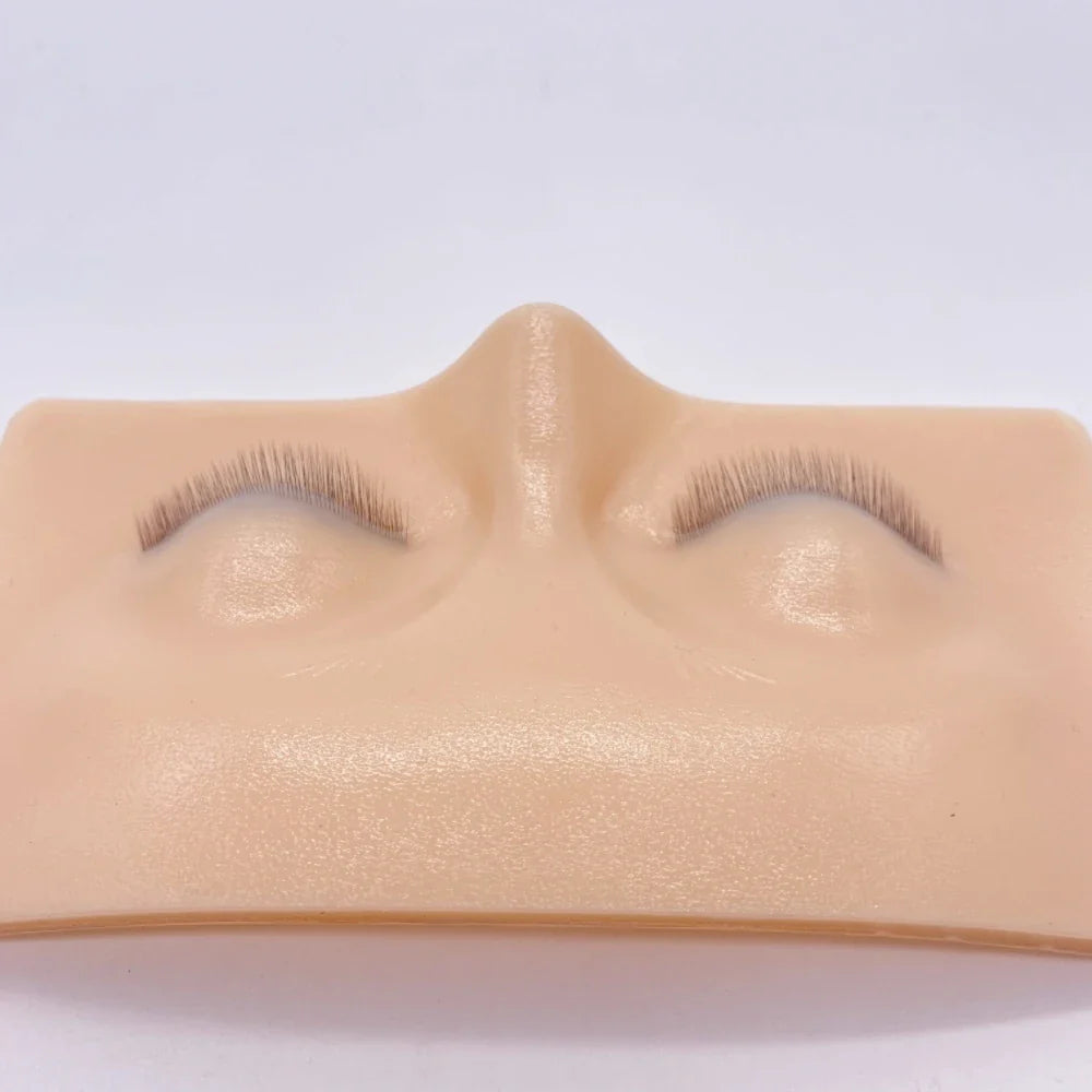 False Eyelash Extension Training Mannequin Head Lash Mannequin Head Flat Doll Face Head Manakin Eyelids For Lash Practice Tools