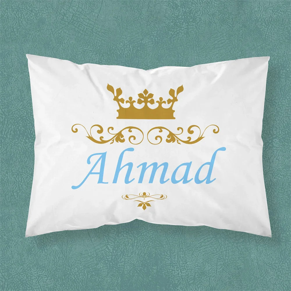 Name Personalized Baby Crib Cushion Cover Cute Bed Pillow Case for New Born Girl Boy Custom DIY Birthday Gift Bed Linen Bedding