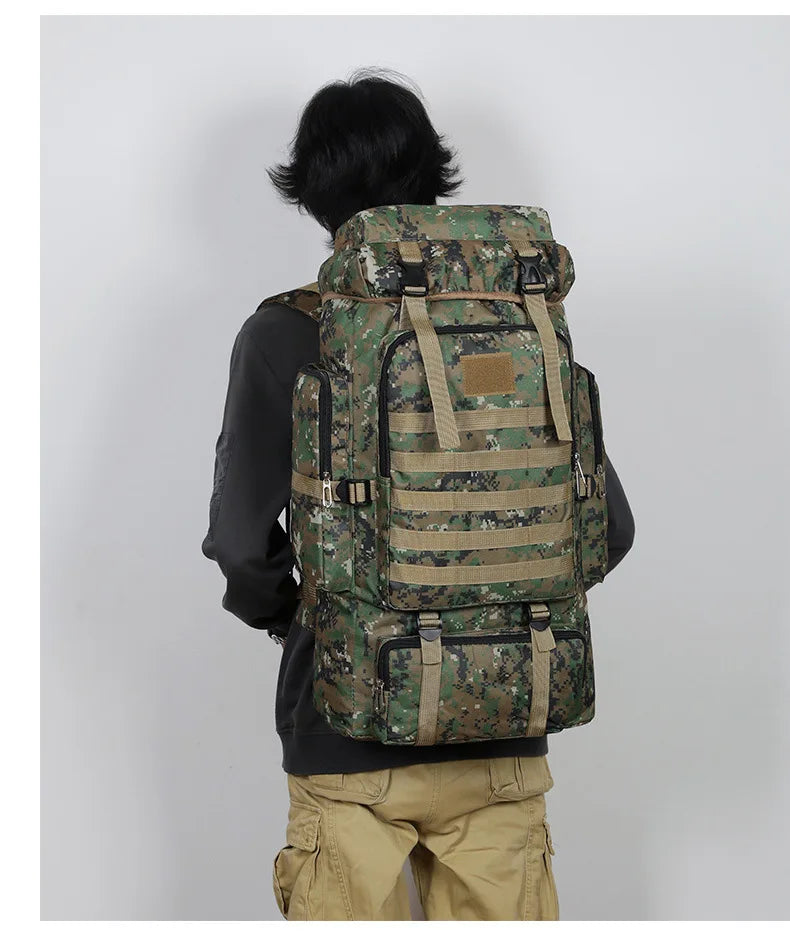 New Tactical Backpack for Outdoor Hiking with Large Capacity and Camouflage Design