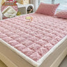 Winter Soft Fleece Mattress Toppers Home Dormitory Single Double Bedspread Fold Bed Sheets Thin Tatami Mat Warm Mattress Cover