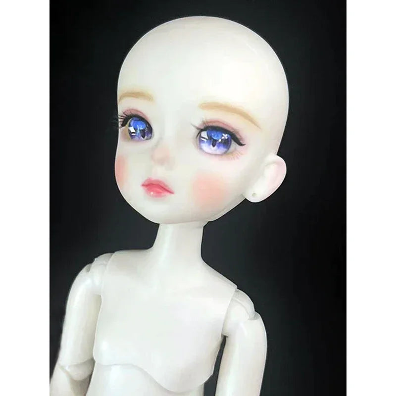 Full Set 1/6 BJD Doll Fashion Suit 30CM Doll with 3 Pair Eyes Blythe Doll Kids Girls Toy Gift ( Open Head)