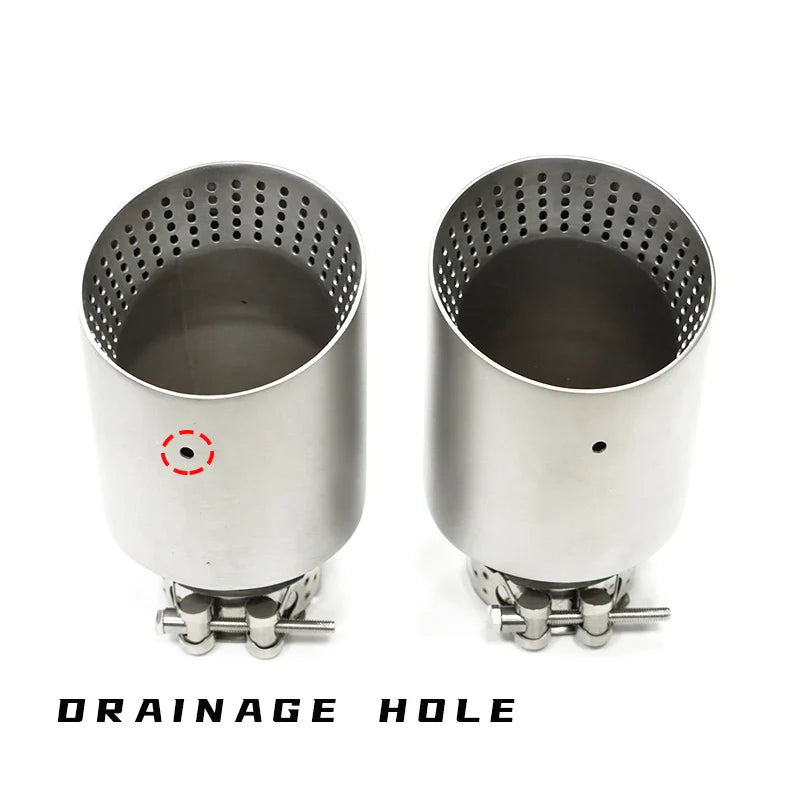 1 Pcs Matte Stainless Steel Car Exhaust Tip System Pipe Universal Exhaust Tip For VW GTI MK7 Golf7 Nozzle 60MM 63mm Muffler Tip