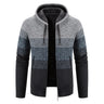 Autumn Winter Warm Cardigan Male Thick Knit Sweaters Fleece Coat Man Zip-Up Jacket Knitted Jumper Hooded Sweatshirt Men Clothing