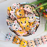 5/10 Pieces Brand New Giraffe Head Silicone Animal Beads Food Grade DIY Pacifier Chain Accessories Baby Toys BPA Free