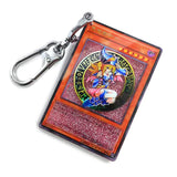 Anime Duel Monsters Cosplay Keychain Monster Reborn Blue Eyes White Dragon Acrylic Transparent Card Pendant Accessories