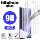 4Pcs 9D Full Cover Tempered Glass for Samsung S21 S22 S23 Plus Screen Protector for Samsung Note 20 10 9 S22 S20 S9 S10 S8 Plus