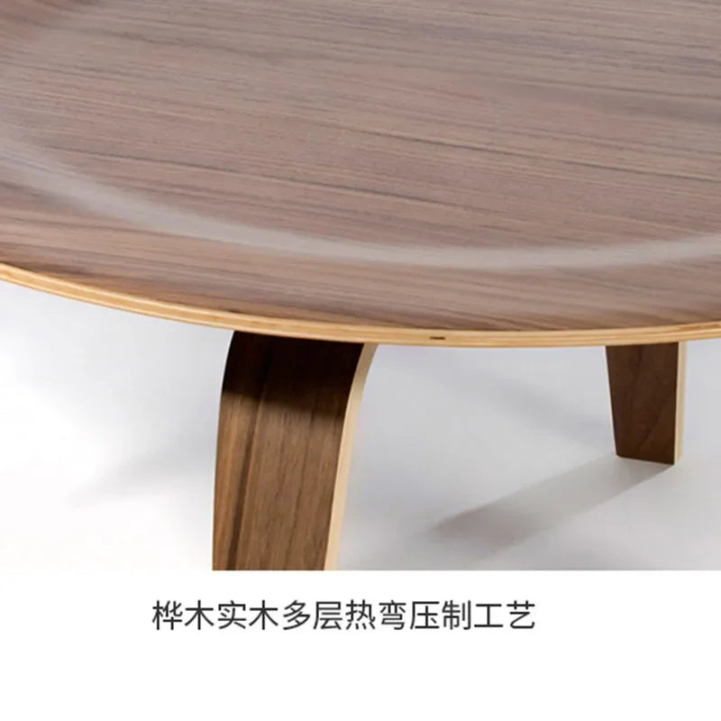 Modern Wood Round Coffee Table Centre Easthetic Dining Nordic Easthetic Tables Rustic Circle Mid Century Furniture