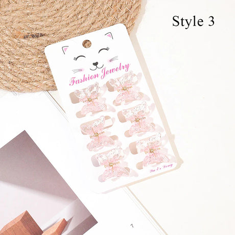 Hair Accessories For Women 6Pcs/Set Mini Crab Hair Clip Acrylic Hair Clips Hairpins Color Bangs Side Clips Popular Hair Catches