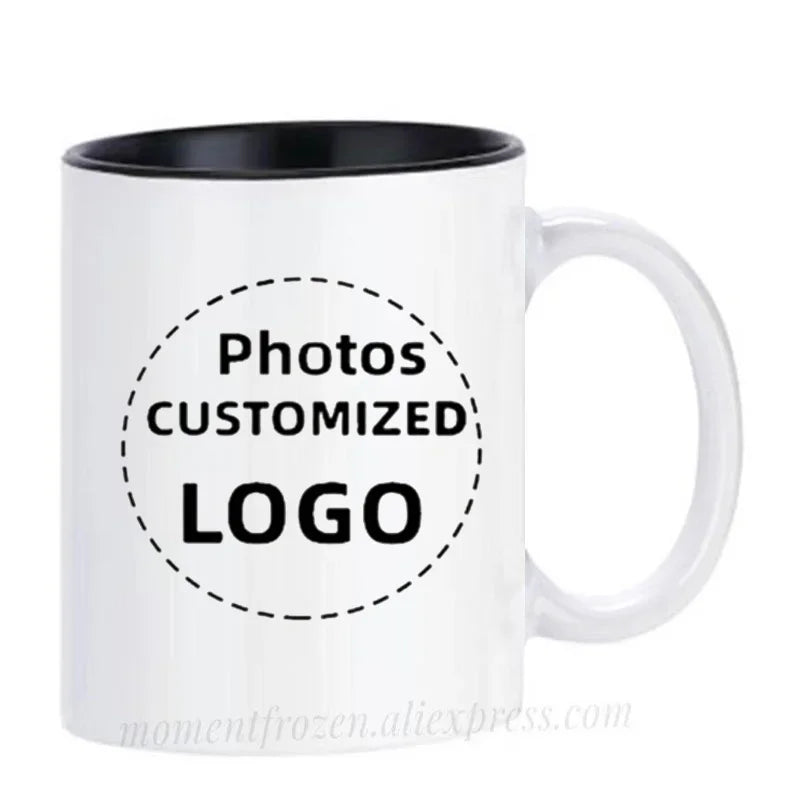 Customized Photos/Logo Printed DIY Coffee Mugs Personalized Tea Cups Drink Beer Milk Tableware Beer Drinkware Coffeeware Teaware