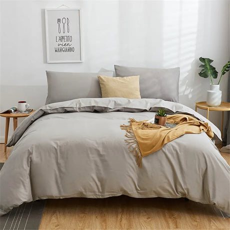 Solid Color Thickening Bedding Set Double Sheet Soft 3/4pcs Bed Sheet Set Duvet Cover Queen King Size Comforter Sets For Home