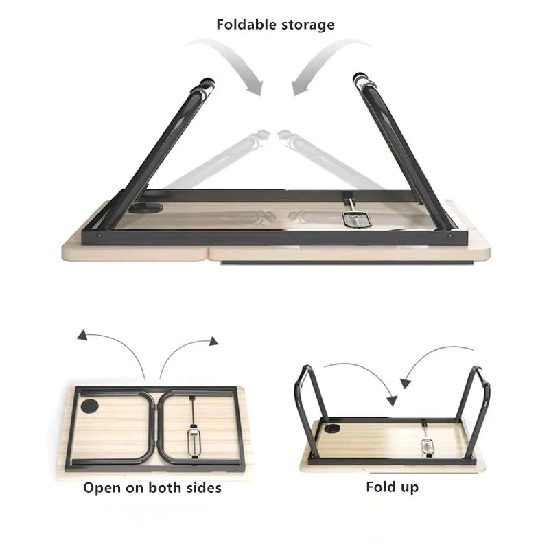 Laptop Table Simple Computer Desk With Fan For Bed Sofa Folding Adjustable Laptop Desk On The Bed