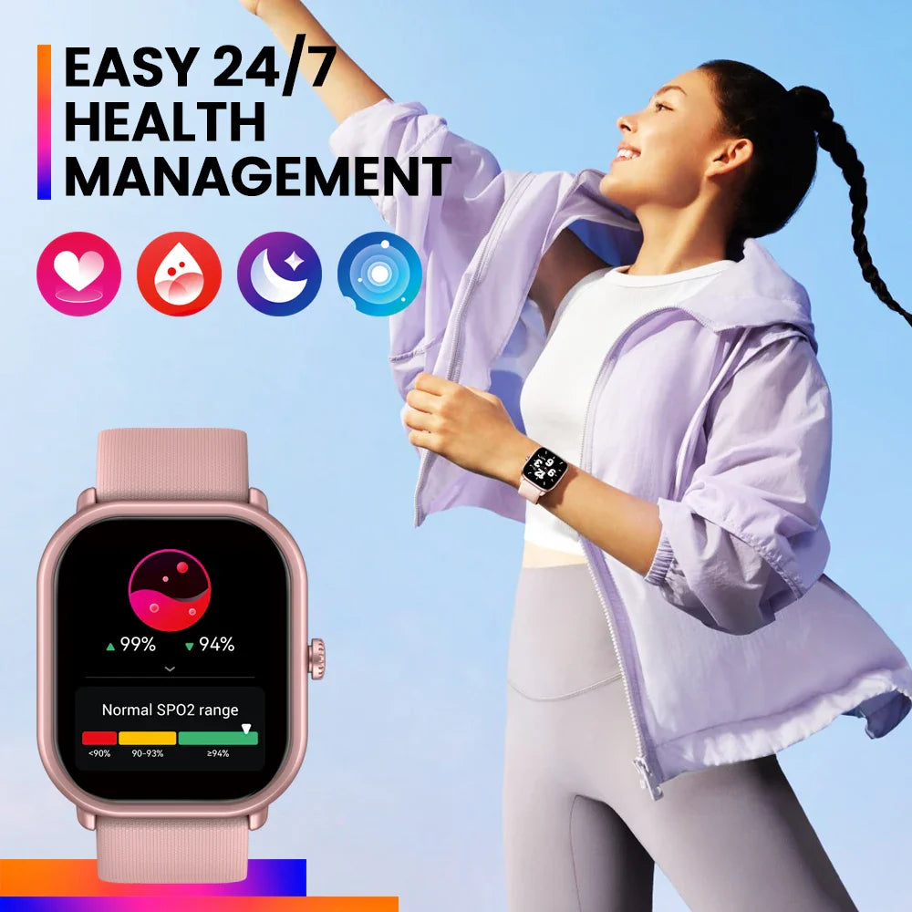 New Zeblaze GTS 3 Pro Voice Calling Smart Watch Ultra-big HD AMOLED Screen Health and Fitness Tracking Smartwatch for Men Women