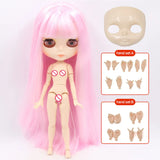 ICY DBS Blyth Doll Joint Body 30CM BJD Toy White Shiny Face and frosted Face with Extra Hands AB and Panel 1/6 DIY Fashion Doll