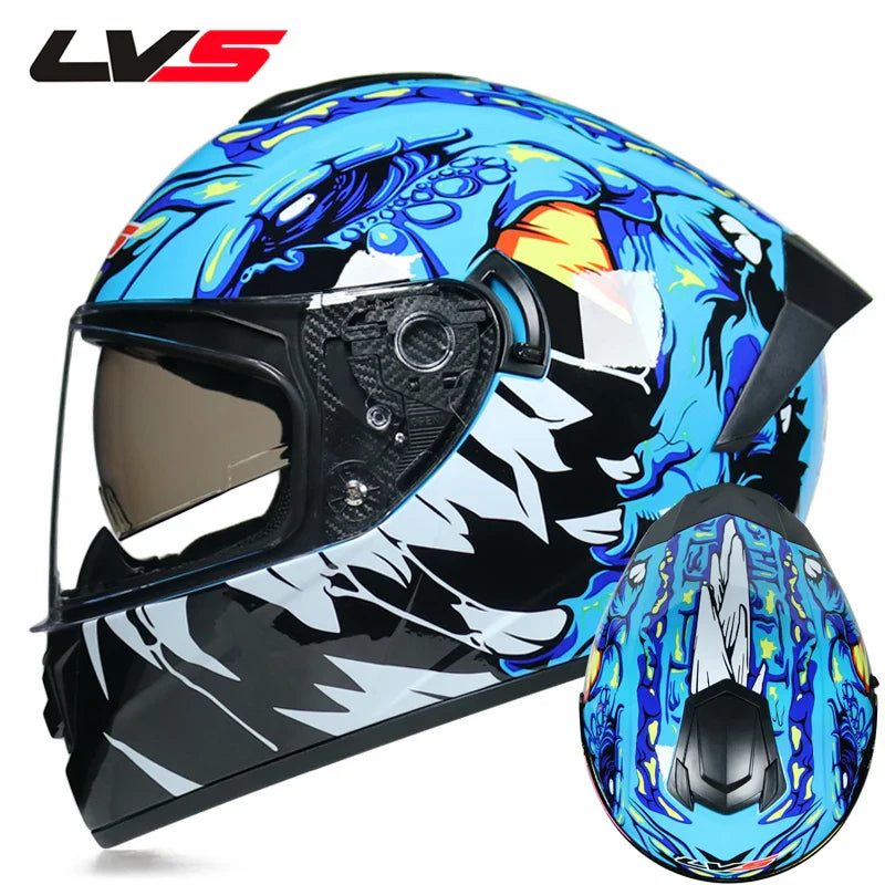 Full Face Racing Helmets Winter Warm Double Visor Motorcycle Helmet Motorbike Sports helmet