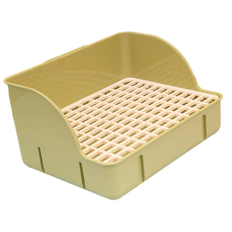 Rabbit Litter Box for Cage Corner Litter Pan Durable Anti Splashing Pet Toilet Corner Toilet Box for Rats Cage Accessories