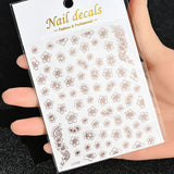 3D Gold Sun/Moon/Star Bronzing Nail Art Sticker 8*10cm Laser Star Moon Design Nail Decal Gold Silver Self-Adhesive Slider &*&