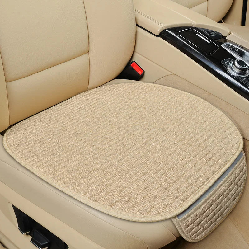 Universal Anti-slip Car Seat Cover Auto Seat Front Seat Protector Cushion Linen Fabric Car Interior Accessories Vehicle Supplies