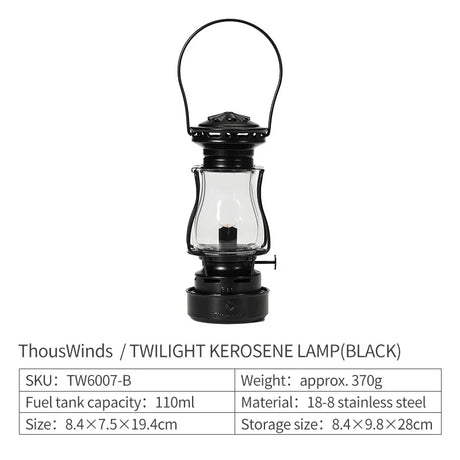 Thous Winds Twilight Camping Lantern Outdoor Portable Camping Light Retro Emotion Oil Lamp Picnic Backpack Tent Camping Supplies