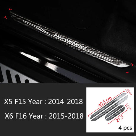 Accessories Door Sill Scuff Plate Guards Protector Sticker For BMW X1 X5 X6 E70 E71 E84 E90 F10 F15 F16 F20 F25 F26 F30 F34 F36