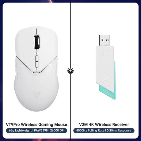 Rapoo VT9PRO Wireless Gaming Mouse Esports Grade 68g Ultra-Light 26000DPI 8 Buttons Optical PAW3398 Computer Mouse For Laptop PC