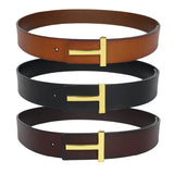 Luxury 3.8cm Width TF Real Leather Designer Brand T Outdoor Men Belt Soft Real Sports Accessories Women Black Belt