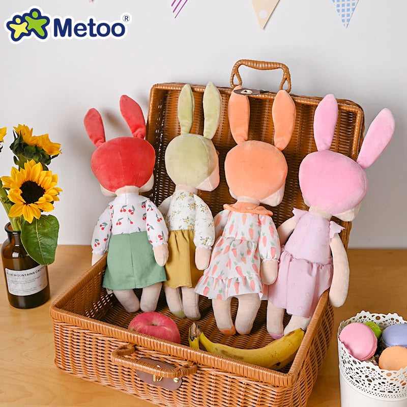 Metoo Dolls Kids Toys Pastoral Angela Cute Stuffed Animals Rabbit Plush Toys For Girls Baby Christmas Birthday Gift