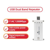 5g Usb Wifi Extender Repeater Dual Band 1200M Portable Wireless Signal Amplifier Wifi Booster USB Power Supply Wide Coverage