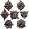 7pcs Solid Metal Dice Beautiful and Finely Crafted Number Dice Set for Dnd TRPG RPG Cthulhu Dice Running Team Desktop Decoration