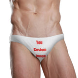 Custom pattern Man's Brand Swimming Briefs Low Waist Swimwear drop With Push-up Pad Sexy Shorts Trunks Boxers Summer Men's Swim