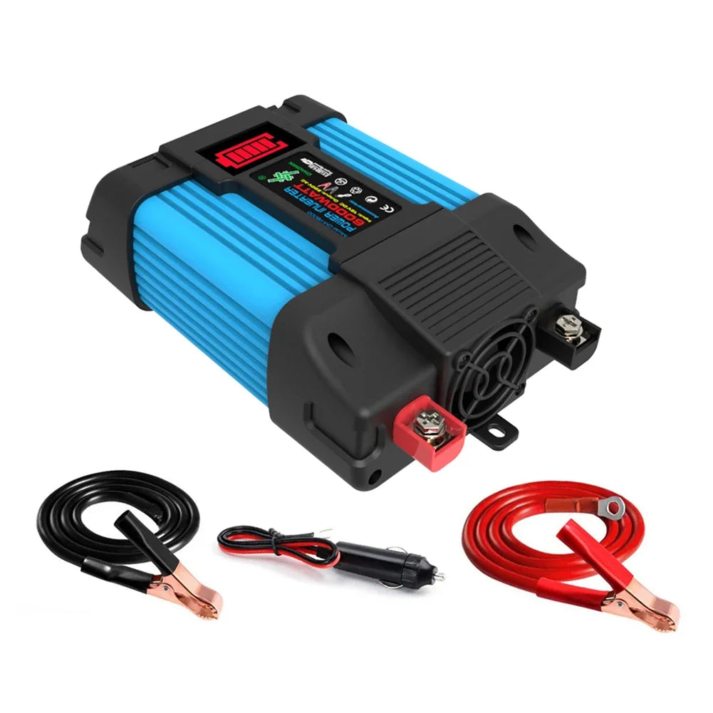 Car Power Inverter Battery Capacity Display Car Inverter Converter Multiple Protection for Car Household Electric Appliances