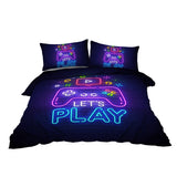 Gaming Bedding Sets for Teens Boys Video Games Comforter Cover Set Decorative 3 Piece Duvet Cover with 2 Pillow Shams