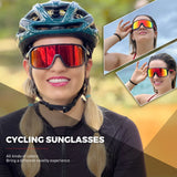 SCVCN-Sunglasses for Men Sport Cycling Glasses Bike Mountain Bicycle Hiking Camping Golf UV400 Protection Glasses Women Baseball