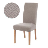 Elastic Dining Room Chair Cover Stretch Thick Jacquard Kitchen Chair Cover Slipcover for Dining Kitchen Hotel Wedding Banquet