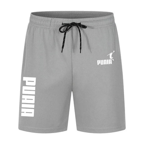 Men's Breathable Polyester Tracksuits Elastic Drawstring Gym Fitness Shorts Running Sport Shorts 2 Seasons New Shorts for Men