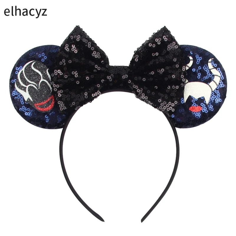 10Pcs/Lot New Colors Mouse Ears Headband Women Festival Party Cosplay Hairband Girls Gift Kids DIY Hair Accessories Wholesale