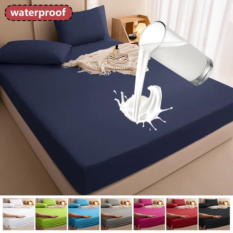 100% Waterproof Mattress Covers Protector Adjustable Bed Fitted Sheets With Elastic Band Single Double King Size 140/160/180x200