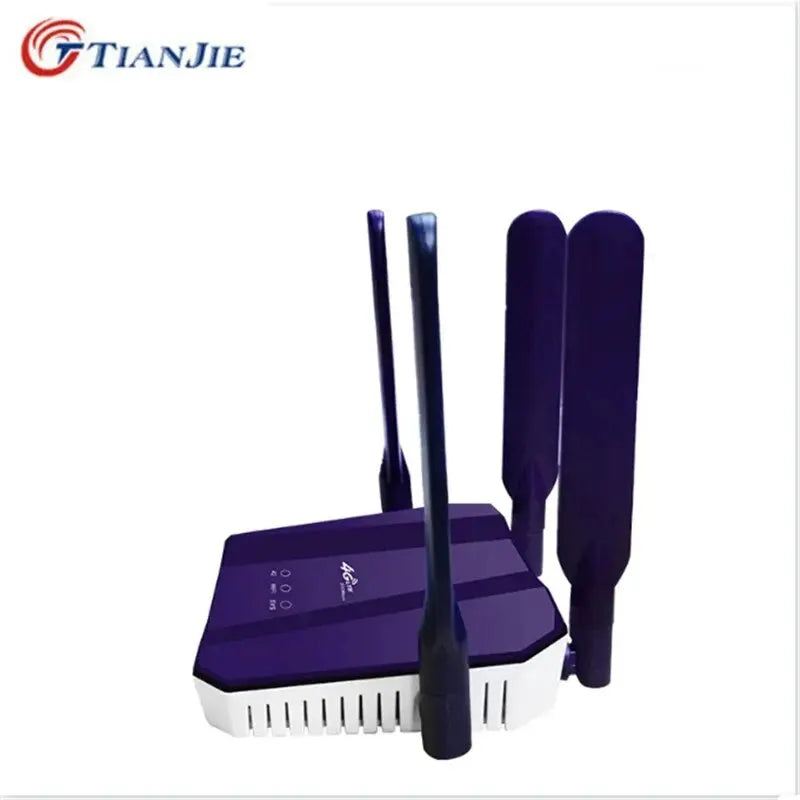 TIANJIE 4G SIM Card Router Wireless WIFI Modem LTE Access Point CPE 4 Antenna Hotspot Global Network Adapter for IP Camera