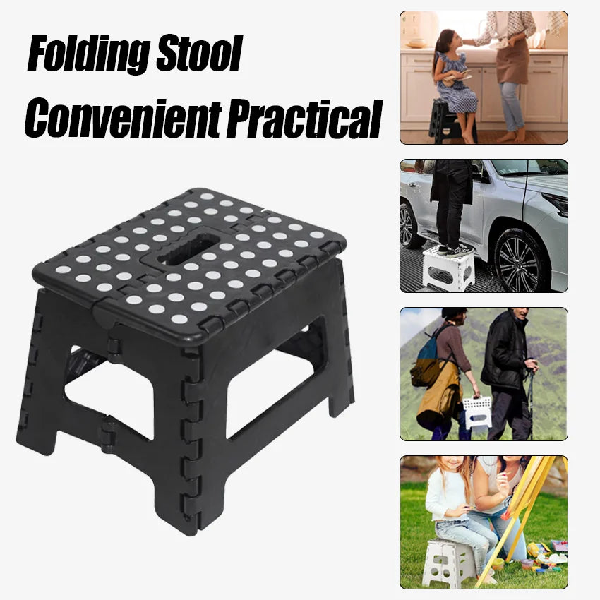 Folding Stool Thickened Plastic Folding Stool Lightweight handheld portable small stool Household adult children outdoor mat