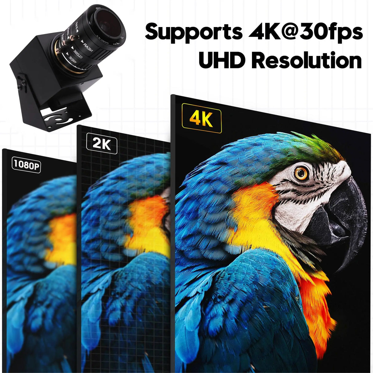 ELP 4K HDMI USB Camera H.264 MJPEG 30fps Ultra HD 3840x2160 2X Digital Zoom Webcam with 3.6-10MM Varifocal Lens