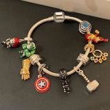 Cute Enamel Disney Princess Dress Charms Bracelet Women Colorful Glass Beads for Jewelry Making Girl Cartoon Skirt Pendants Gift