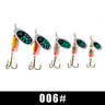 FISH KING Metal Fishing Lure Spinner Baits 3.9g 4.6g 7.4g 10.8g 15g Rotating Spoon Lures Spinners With Treble Hooks Pike Baits