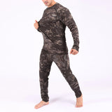 Men'S Camouflage Print Fitness T-Shirt Quick-Drying Tops Trousers Sports Basketball Tights Suit Men'S Outdoor Thermal Underwear