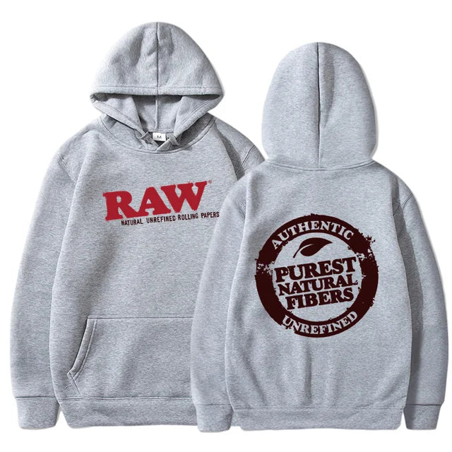 RAW Fashion Hoodie Men's Sweatshirt Polar Fleece Hooded Harajuku Hip Hop Casual Men's Ladies Hoodie High Quality Pullover Hoodie