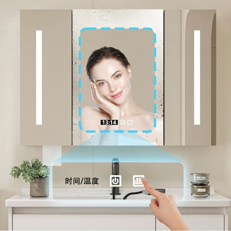 Ceramic Integrated Basin Bathroom Cabinet Modern Minimalist Sink Washbasin Cabinet Combined Muebles Hogar Hotel Furniture YX50BC